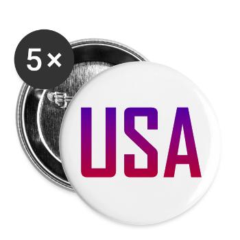 États-Unis - Lot de 5 petits badges (25 mm) - blanc - Devant