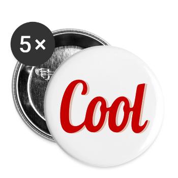 Cool - Buttons small 1''/25 mm (5-pack) - white - Front