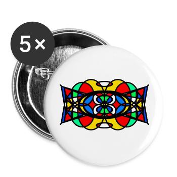 Pattern - Buttons small 1''/25 mm (5-pack) - white - Front