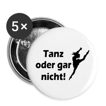 Dancing Dance Music - Buttons small 1''/25 mm (5-pack) - white - Front
