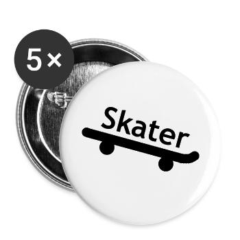 Skater Shirt - Skateboard - skaten - urban style - Buttons klein 25 mm (5er Pack) - Weiß - Vorne