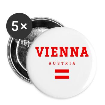 Wien Österreich - Buttons klein 25 mm (5er Pack) - Weiß - Vorne