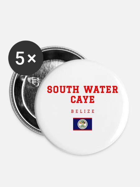 South Water Belize - Buttons klein 25 mm (5er Pack) - Weiß