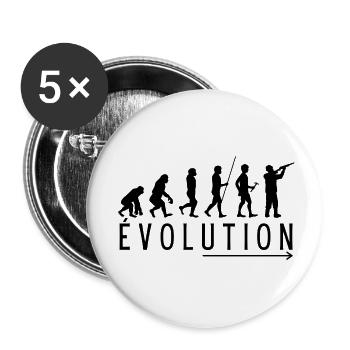 La chasse - Lot de 5 petits badges (25 mm) - blanc - Devant