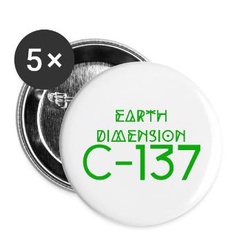 C-137 - Buttons small 1''/25 mm (5-pack) - white - Front