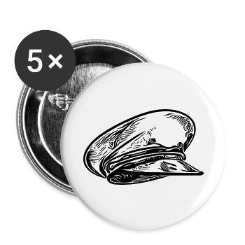 Cap Costume Replacement Fairing Peaked Cap - Buttons small 1''/25 mm (5-pack) - white - Front