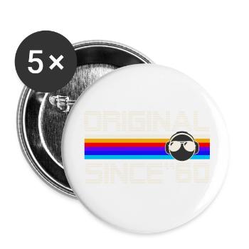 Since 60 - Buttons small 1''/25 mm (5-pack) - white - Front