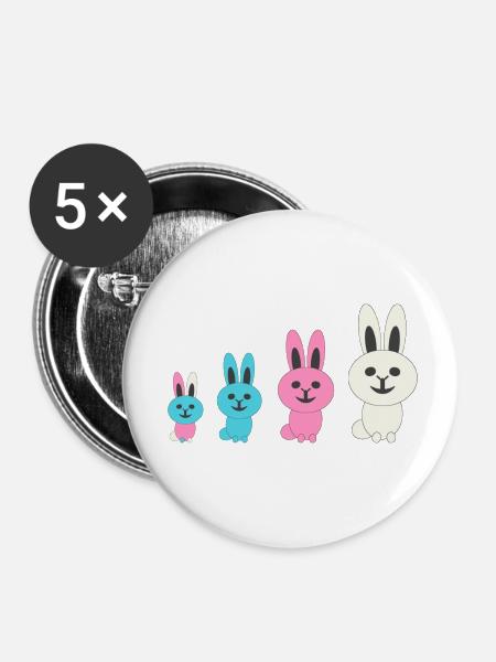 Evolution süss - Buttons klein 25 mm (5er Pack) - Weiß