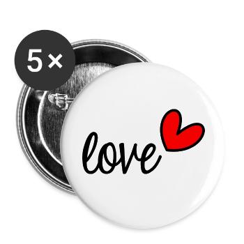 ICH HABE GERADE GEHEIRATET. Junggesellinnenabschied. VALENTINSTAG. PAAR - Buttons klein 25 mm (5er Pack) - Weiß - Vorne
