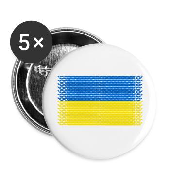 UKRAINE support Kyiv-love Zelensky slava ukraini - Buttons small 1''/25 mm (5-pack) - white - Front