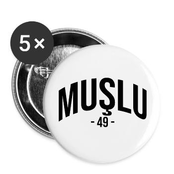 Mus 49 Turquie Turquie Turquie Cadeau Vacances TR Türk - Lot de 5 petits badges (25 mm) - blanc - Devant
