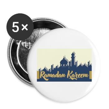 Ramadan Kareem Design - Buttons klein 25 mm (5er Pack) - Weiß - Vorne