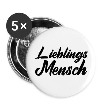 Favorite person - Buttons small 1''/25 mm (5-pack) - white - Front