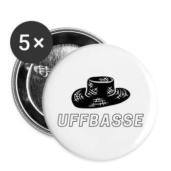 Straw Hat Love - Buttons small 1''/25 mm (5-pack) - white - Front