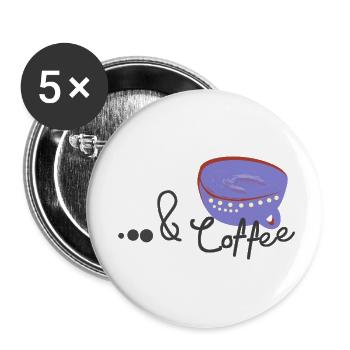 Coffee Mug with Quote - Buttons small 1''/25 mm (5-pack) - white - Front