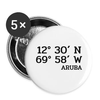 Aruba Coordinaters - Coordinates - Caribbean - Buttons small 1''/25 mm (5-pack) - white - Front