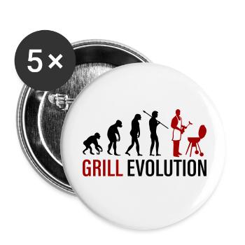 grill evolution - Buttons klein 25 mm (5er Pack) - Weiß - Vorne