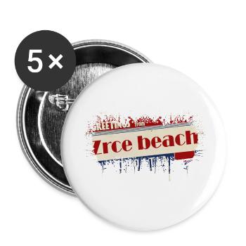 Kroatien Kroatien Hrvatska Reisen Sommer zrce pag - Buttons klein 25 mm (5er Pack) - Weiß - Vorne