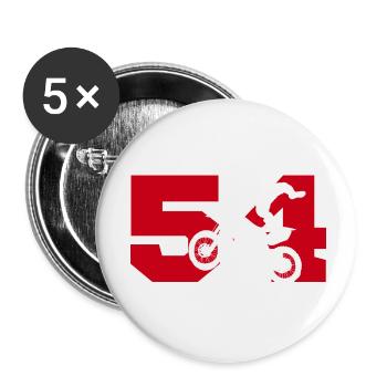 Moto 54 biker - Buttons small 1''/25 mm (5-pack) - white - Front
