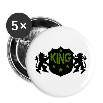 King - Buttons small 1''/25 mm (5-pack) - white - Front