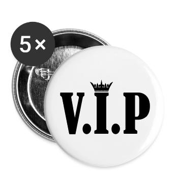 vip crown - Buttons klein 25 mm (5er Pack) - Weiß - Vorne