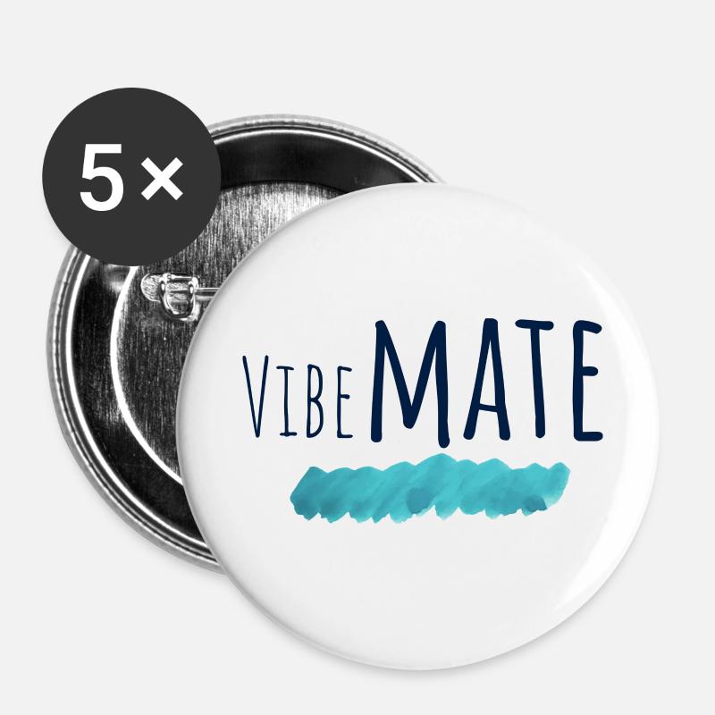 VibeMate - Buttons klein 25 mm (5er Pack) - Weiß