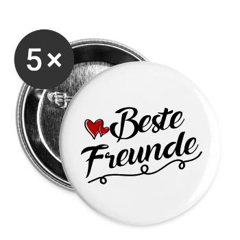 Meilleurs ami - Lot de 5 petits badges (25 mm) - blanc - Devant