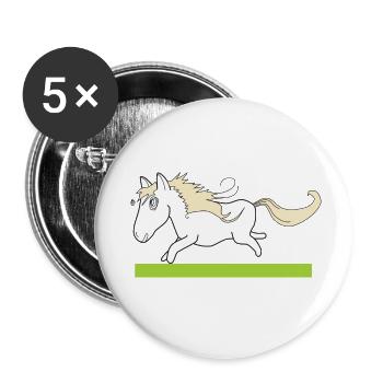 sweet Pony - Buttons klein 25 mm (5er Pack) - Weiß - Vorne