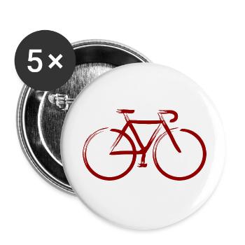 Ruby strokes - Buttons small 1''/25 mm (5-pack) - white - Front