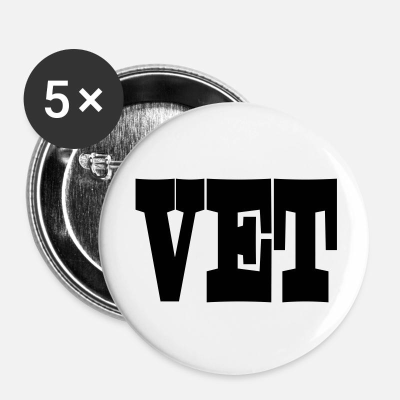 19 FAT - Buttons small 1''/25 mm (5-pack) - white