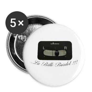 La bille bordel - Lot de 5 petits badges (25 mm) - blanc - Devant