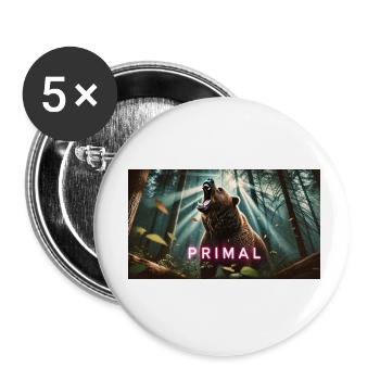 URSPRÜNGLICHER BÄR - Buttons klein 25 mm (5er Pack) - Weiß - Vorne
