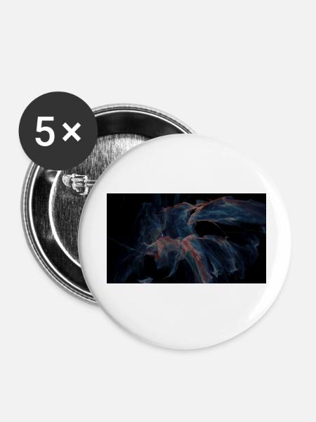 3D Interstellare Galaxy - Buttons klein 25 mm (5er Pack) - Weiß