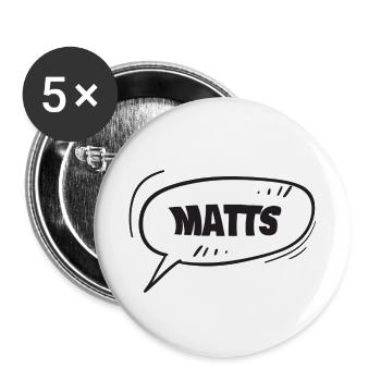 Matts Matts - Buttons klein 25 mm (5er Pack) - Weiß - Vorne