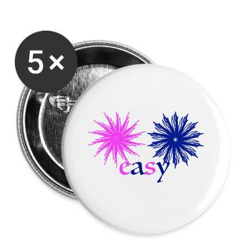 easy - Buttons klein 25 mm (5er Pack) - Weiß - Vorne