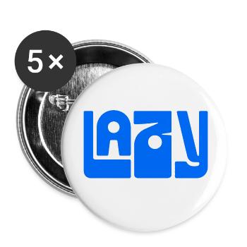 LAZY Vibes – Entspannung zum Anziehen - Buttons klein 25 mm (5er Pack) - Weiß - Vorne