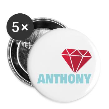Anthony en tant que noble - Lot de 5 petits badges (25 mm) - blanc - Devant