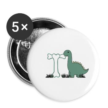 Buchstabe T - Buttons klein 25 mm (5er Pack) - Weiß - Vorne