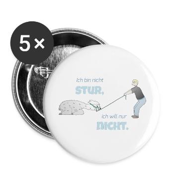 Lustiges Alpaka - Buttons klein 25 mm (5er Pack) - Weiß - Vorne