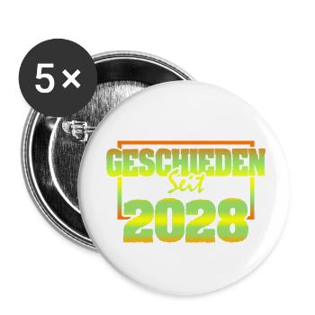 2028 - Buttons klein 25 mm (5er Pack) - Weiß - Vorne