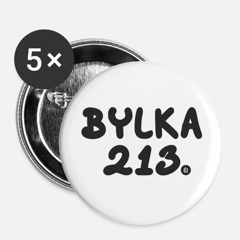 BYLKA 213 dz - Buttons klein 25 mm (5er Pack) - Weiß