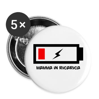 Mom charging do not disturb - Buttons small 1''/25 mm (5-pack) - white - Front