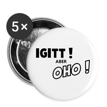 Yuck, but mighty - Buttons small 1''/25 mm (5-pack) - white - Front