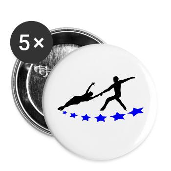 Figure skating - Buttons small 1''/25 mm (5-pack) - white - Front