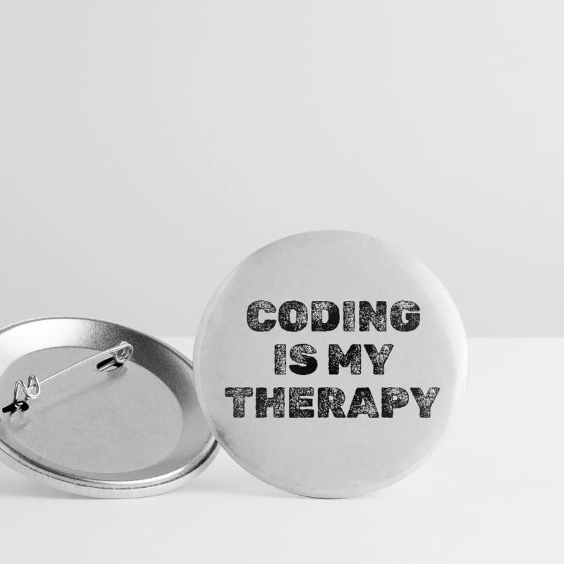 Coding Is My Therapy Developer Saying Buttons small 1''/25 mm (5-pack)