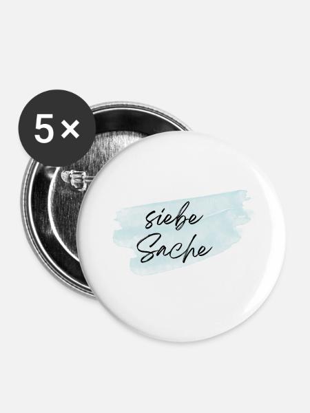 siebe Sache - Buttons klein 25 mm (5er Pack) - Weiß
