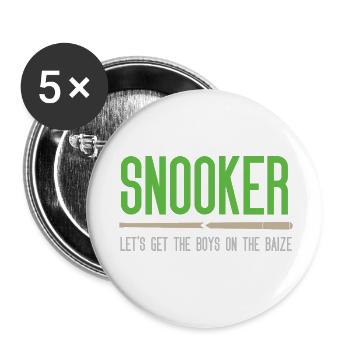 Snooker - Let's get the.boys on the baize - Buttons small 1''/25 mm (5-pack) - white - Front