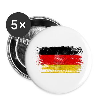 Deutschland Vintage - Adler Wappen Geschenk - Buttons klein 25 mm (5er Pack) - Weiß - Vorne