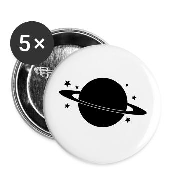 planet - Buttons small 1''/25 mm (5-pack) - white - Front