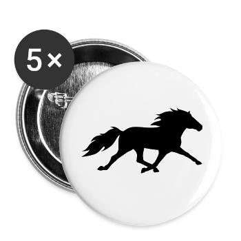 Islandpferd im Rennpass - Buttons klein 25 mm (5er Pack) - Weiß - Vorne